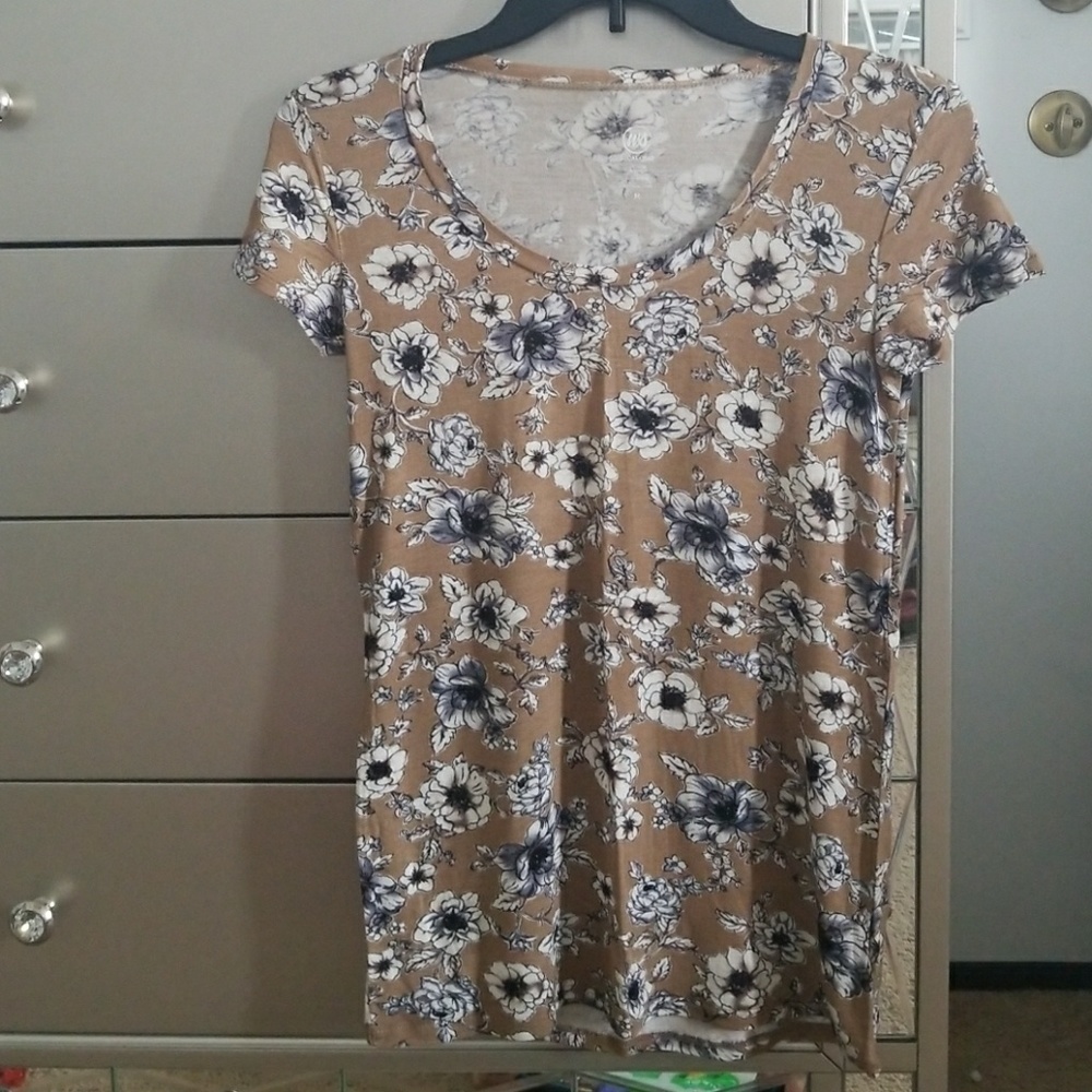 Tan floral top